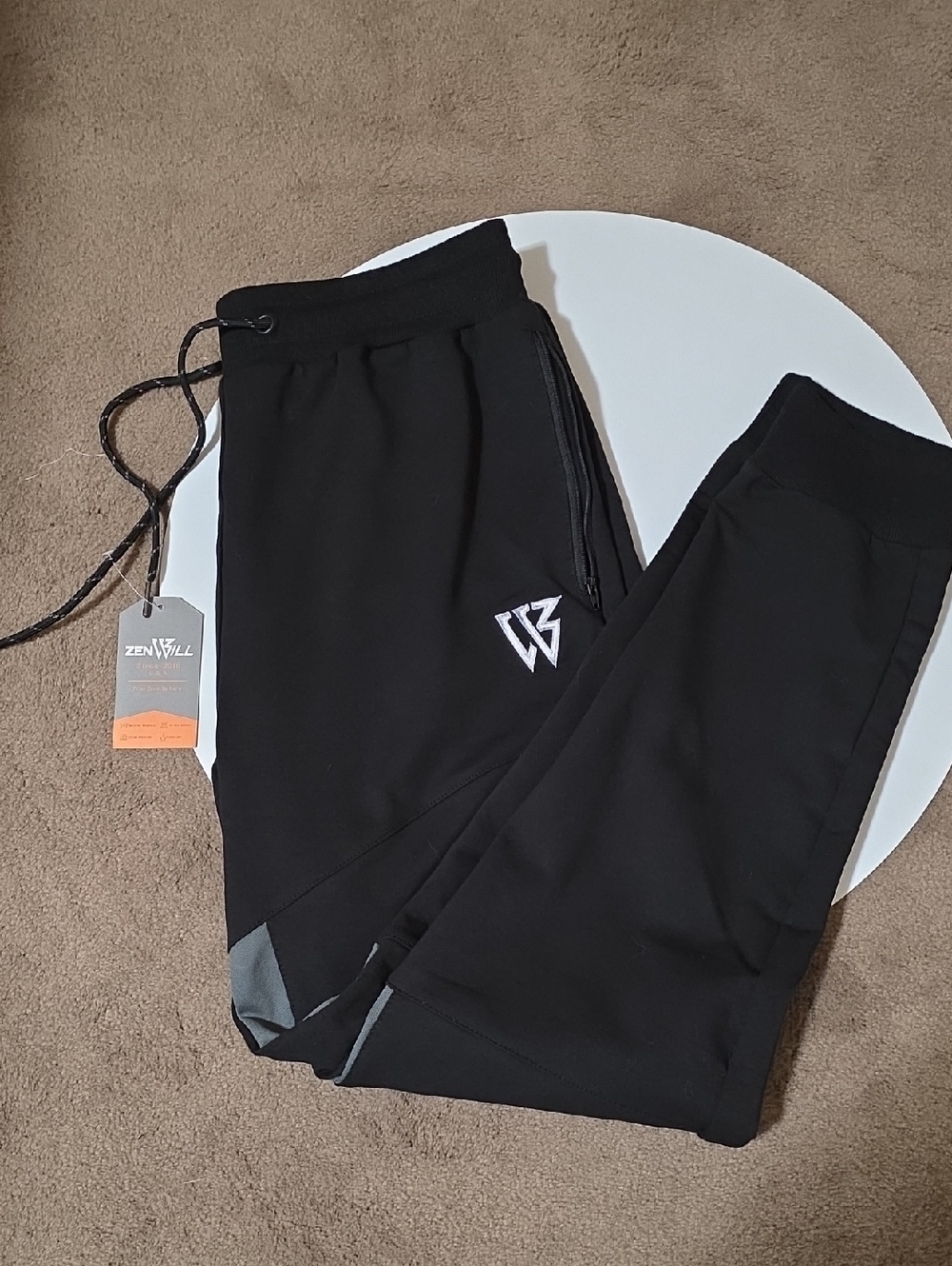 Men's Black Performance Jogger Pants